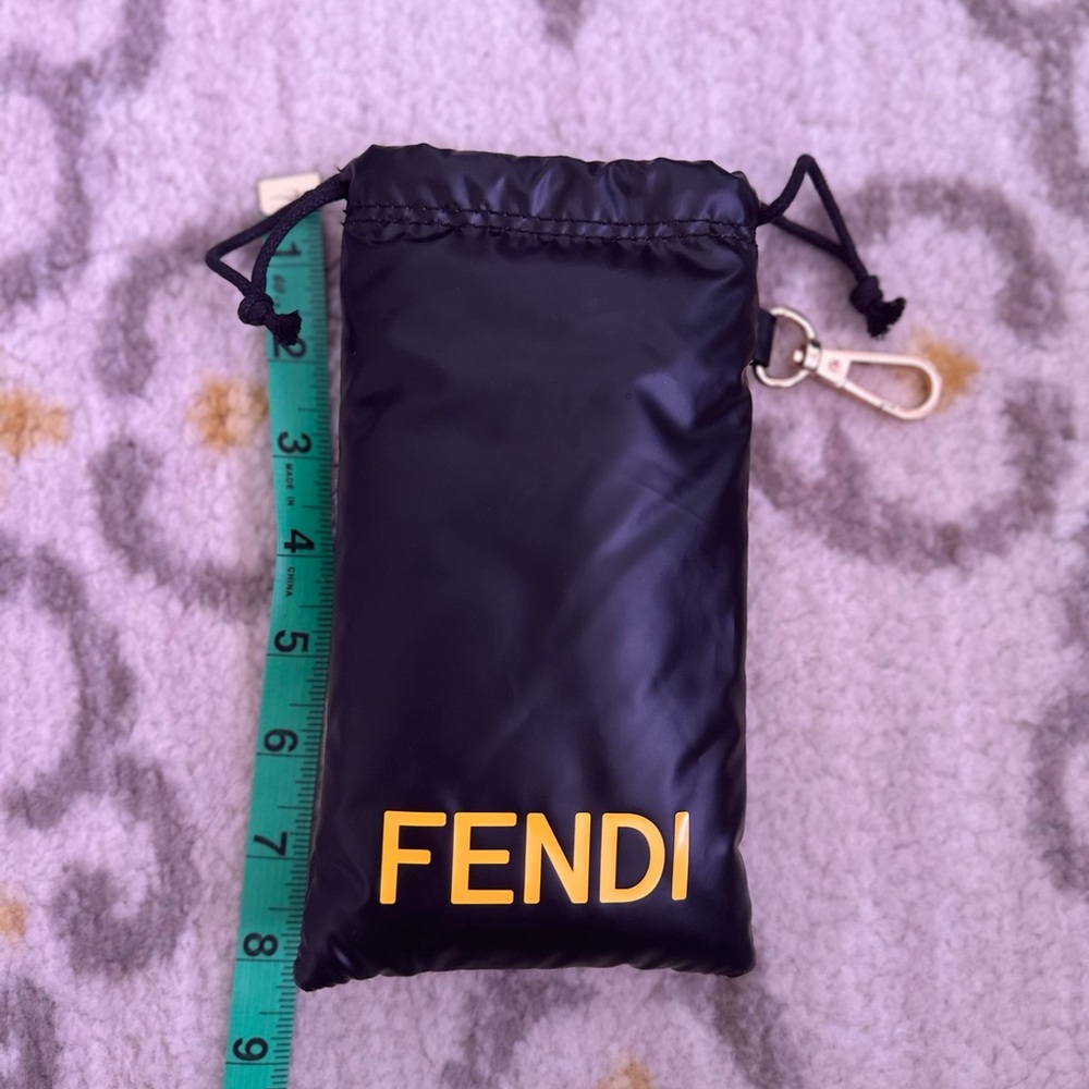Fendi Black Pouch for Glasses 👓 with Yellow Logo